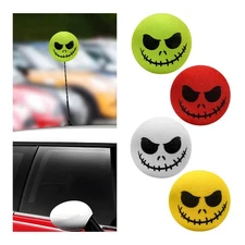 Yourkar 4 PCS Car Antenna Toppers Skull Spooky Smile EVA Doll Auto Antenna Ba...