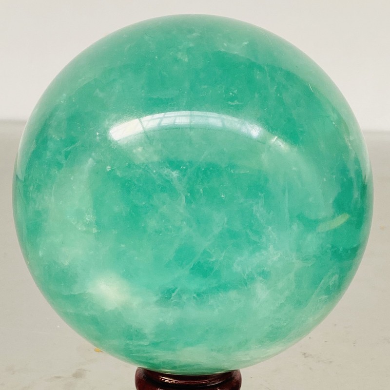 2180G Natural green fluorite Quartz Sphere Crystal Energy Ball Reiki Healing