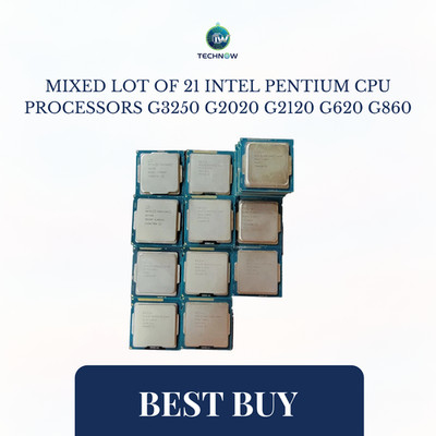 MIXED LOT OF 21 Intel Pentium CPU Processors G3250 G2020 G2120 G620 G860