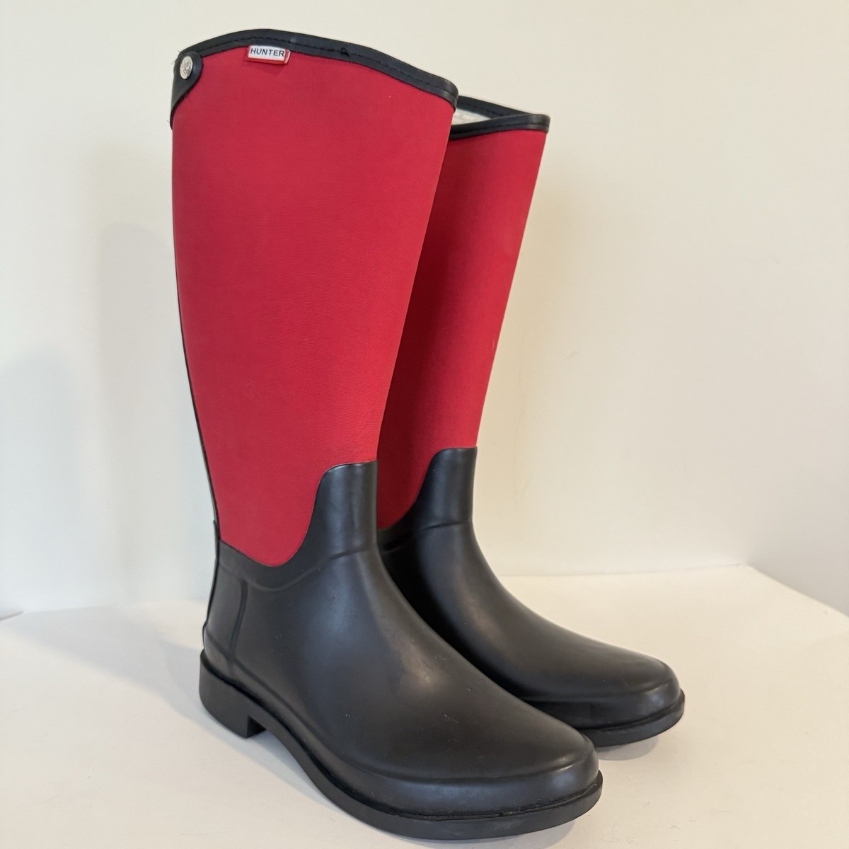 Hunter Black Rain Boots with Red Logo Boots Hunter Black size 13 US in Rubber - 48000888 main image 4