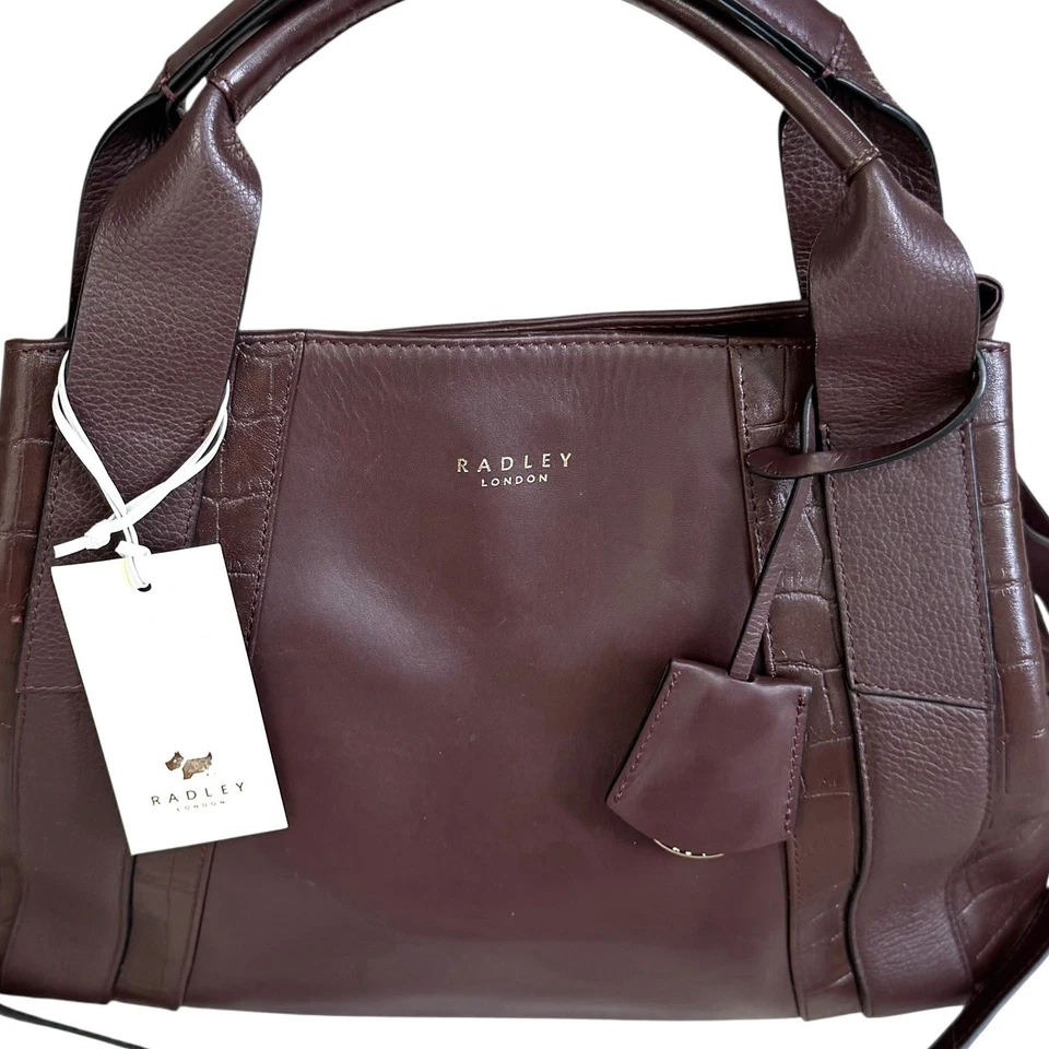 Новый с Ярлыками! Сумочка через плечо Radley London Baylis Road темно-шоколадная коричневая кожа 298 долл. США - Изображение 4 из 4