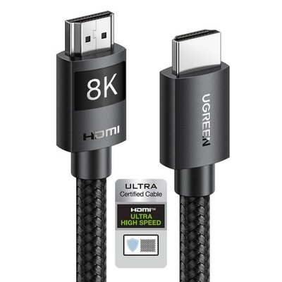 UGREEN HDMI 2.1 Cable Certified 8K 6.6FT Ultra High Speed HDMI Cord 48Gbps