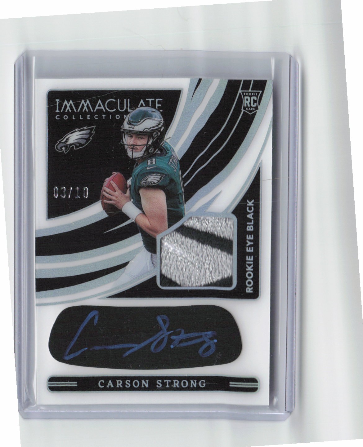 2022 Panini Immaculate #REB-CST Carson Strong Eye Black Jersey Metallic #/10