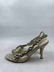 Vera Wang Lavender Gold Leather Slingback Heels W 8 — photo 1
