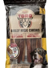 (12Pack)(9"-12")  Cadet Toro Bully Hide Sticks All-Natural Dog Chews