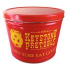 Vintage Advertising KEYSTONE PRETZELS Tin Bertels Can Co Wilkes Barre, PA