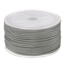 Nylon Beading Thread Cord 2mm Braided Nylon String 15M/49 Feet, Grey