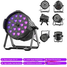 RGBWA  UV LED Par Light DMX512 6IN1 18 18W LED Stage Lights KTV Party Lighting