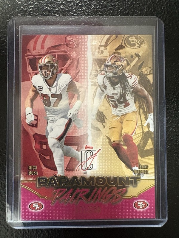 2025 TOPPS Paramount Pairings Nick Bosa & Fred Warner /250 #PP-15