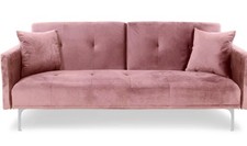 Canapé convertible velours 3 places