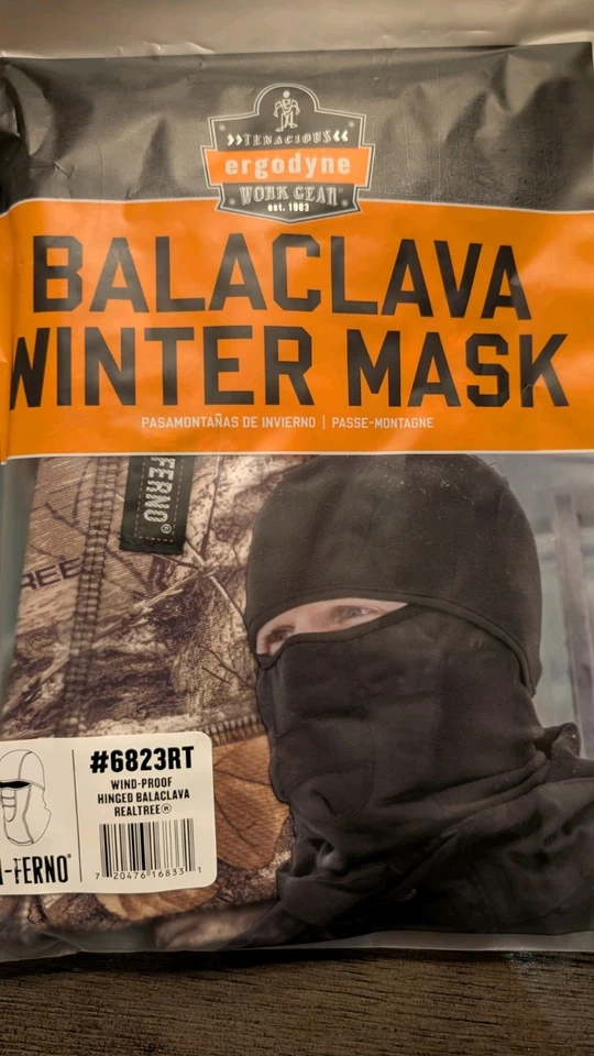 Ergodyne Balaclava Winter Mask Windproof Fleece Lined One Size - Image 2 of 3