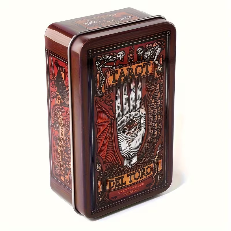 Guillermo Del Toro Gilded Tarot Deck - 78 Cards with Guidebook in Metal Tin