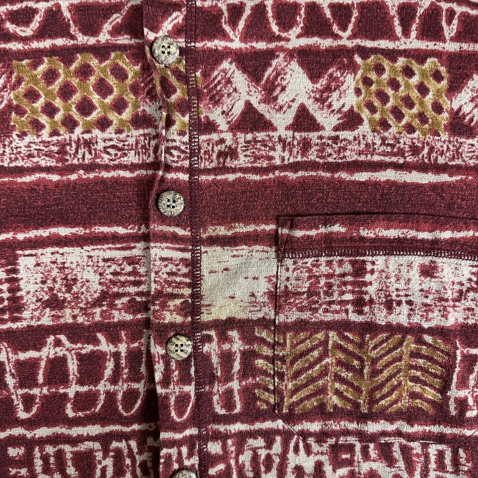 Territory Ahead Shirt Mens Large Pattern Short Sleeve Button Up Vintage Retro - Image 4 of 4