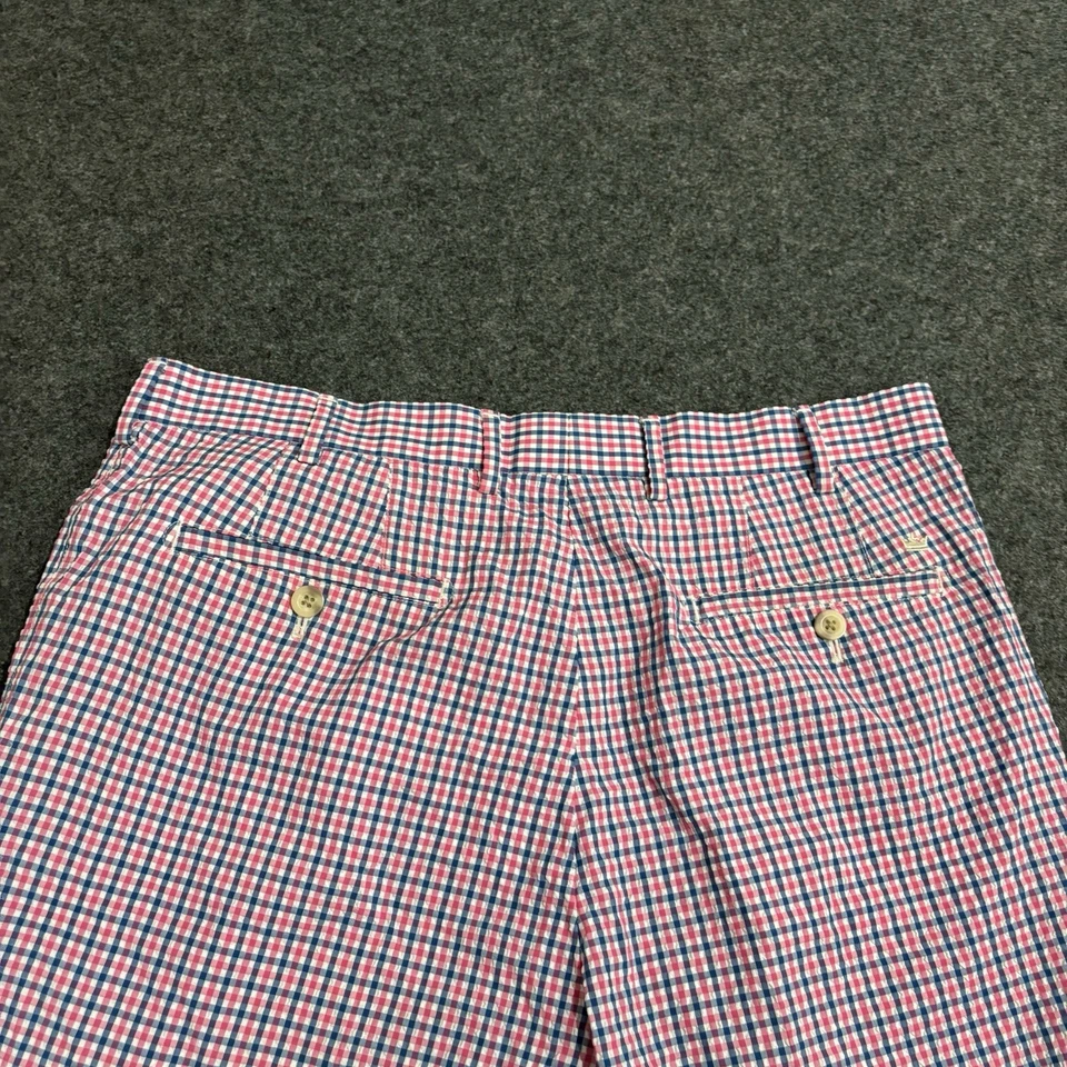 Pantalones Cortos Peter Millar Para Hombre Talla 34 Corona Deportivos Cuadros Rendimiento Seersucker Foto 4 de 4