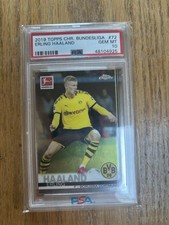 2019-20 Topps Chrome Bundesliga Erling Haaland Rookie Card #72 PSA 10. rookie card picture