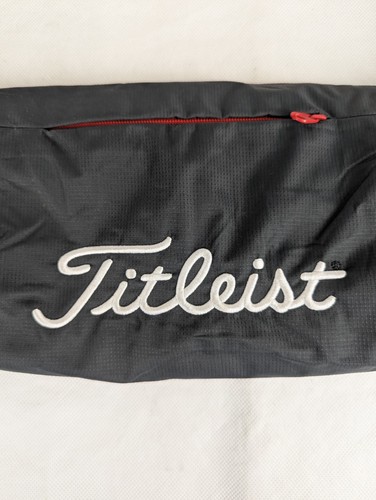 Titleist Golf Hand Warmer Stay Dry Black & Red Fleece Lined Waist Pack - Picture 4 of 14