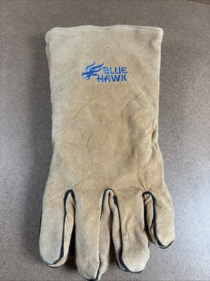 #ad Welding Gloves Blue Hawk Leather One Size W Cotton Lining $14.75