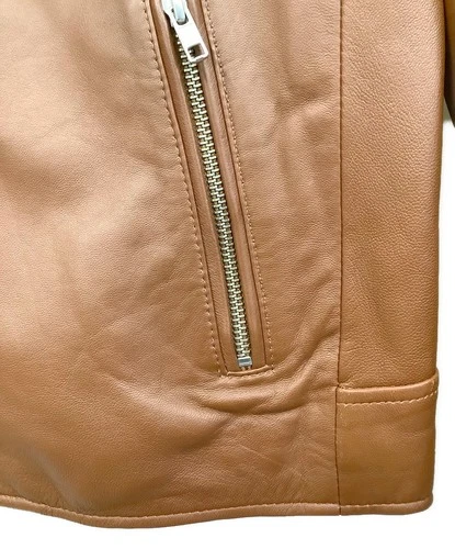 URBAN RESEARCH Lamb Leather Jacket Men's Size 38 Brown image 4
