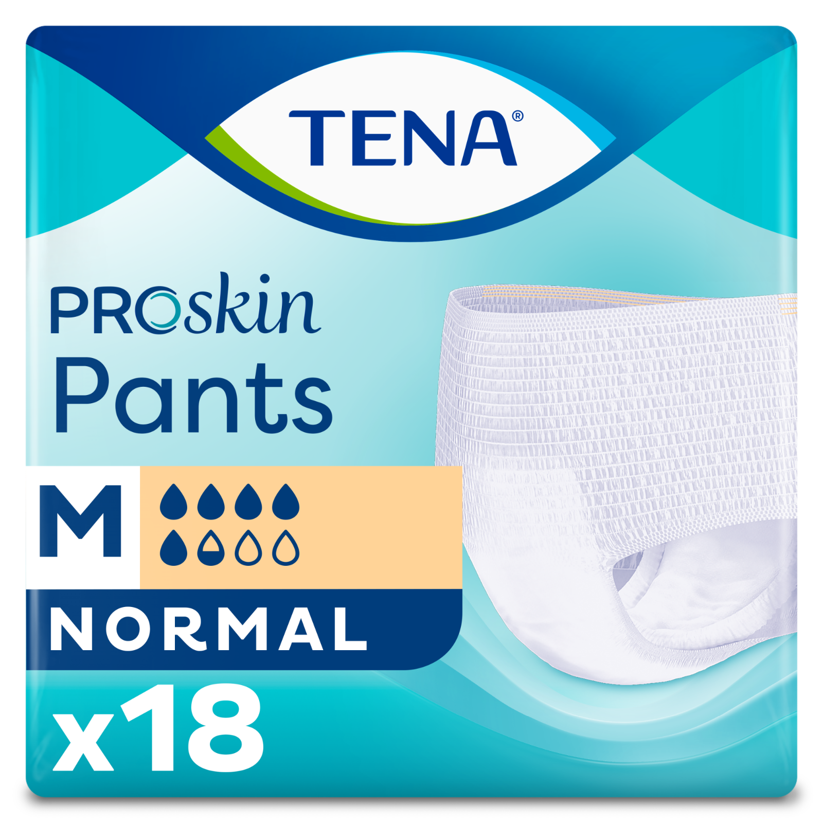 TENA Pants Normal Adult Pull Up Incontinence Pants Size Medium 1 x Pack of 18
