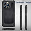 thumbnail 4  - For iPhone 13 Pro Max mini Case Carbon Fiber Back Shockproof Heavy Duty Cover