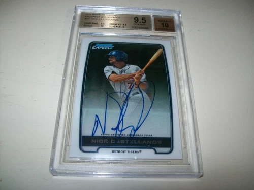 2012 BOWMAN CHROME RC NICK CASTELLANOS AUTO AUTOGRAPH DETROIT TIGERS BGS 9.5