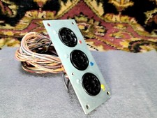 Vintage Wurlitzer Organ 3 Female Socket Bass Peddle Connections and Plate