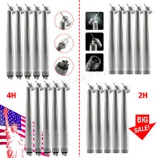 1-10 Dental LED 45 Degree Surgical High Speed Handpiece Push Button