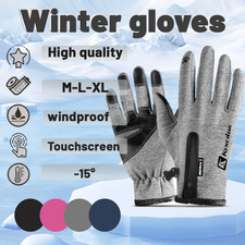 Winter Warm Gloves Touch Screen Waterproof Windproof Grips Gloves for Men Women