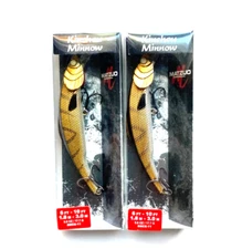 SET OF 2 Matzuo Kinchou Minnow 5/8oz Natural Walleye 6FT-10FT Depth SMCS11-NWLYE