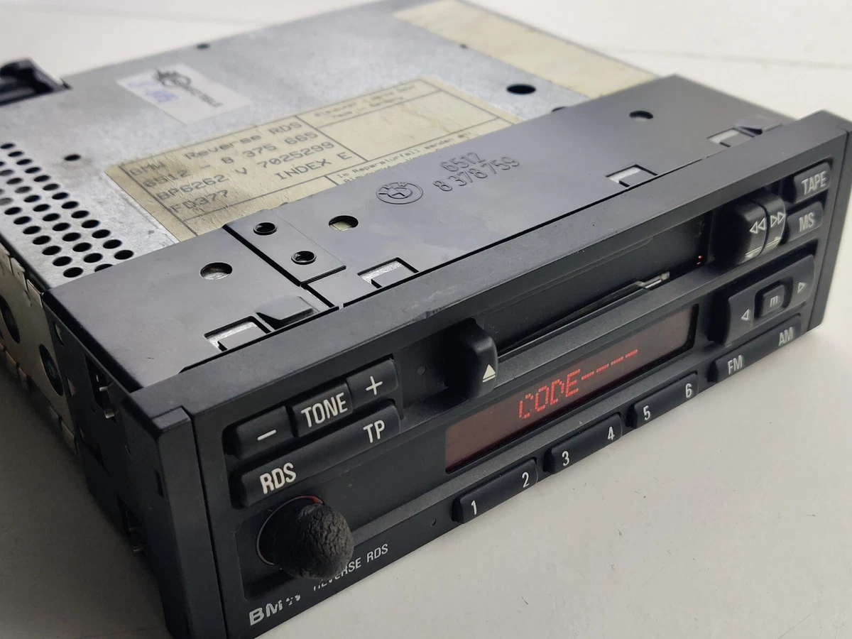 BMW E30 E34 E36 Autoradio Radio BMW Reverse RDS 8375665 ohne CODE 