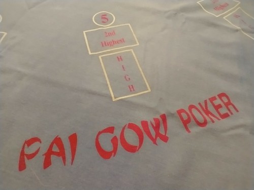 Game Used Pai Gow Poker Table Felt Layout Sahara Casino Las Vegas - Picture 10 of 11