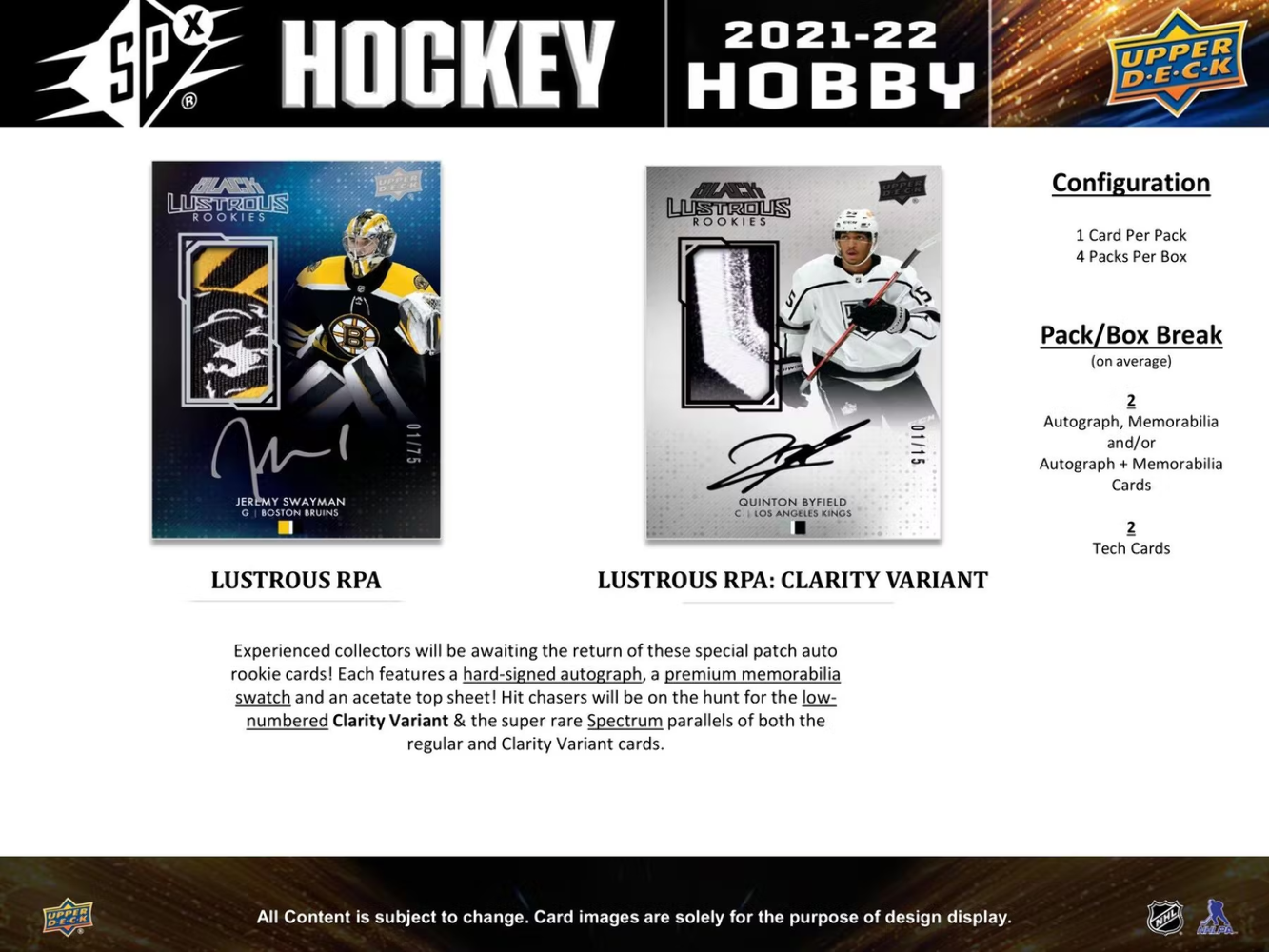 2021/22 Upper Deck SPx Hockey Hobby Box - Picture 6 of 7