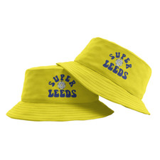 SUPER LEEDS Yorkshire Rose Football YELLOW- Bucket Fishing Hat