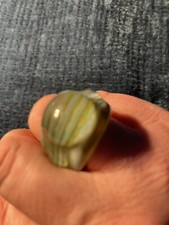 Green Glass Ring Slightly Used
