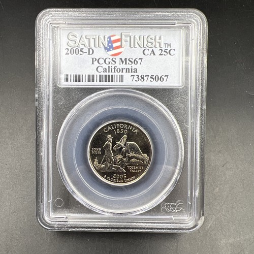 2005 D 25c California State Quarter PCGS MS67 Satin Finish - Picture 3 of 6