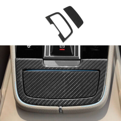 For Porsche Cayenne Middle Console Cigarette Lighter Trim 18-23 Dry Carbon  Fiber