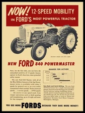 1957 Ford Model 840 POWERMASTER Tractor New Metal Sign: 12x16" Ships Free