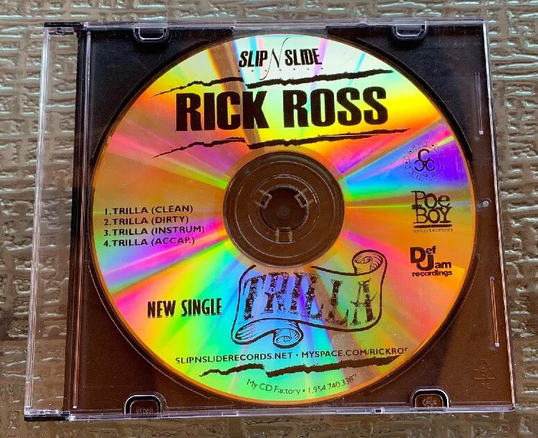 Rare NEW Rick Ross ‎– TRILLA - Promo CD Single Slip N Slide