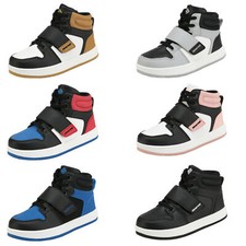 Kids Boys Girls Fashion Sneakers High Top Basketball Walking Athletic Shoes