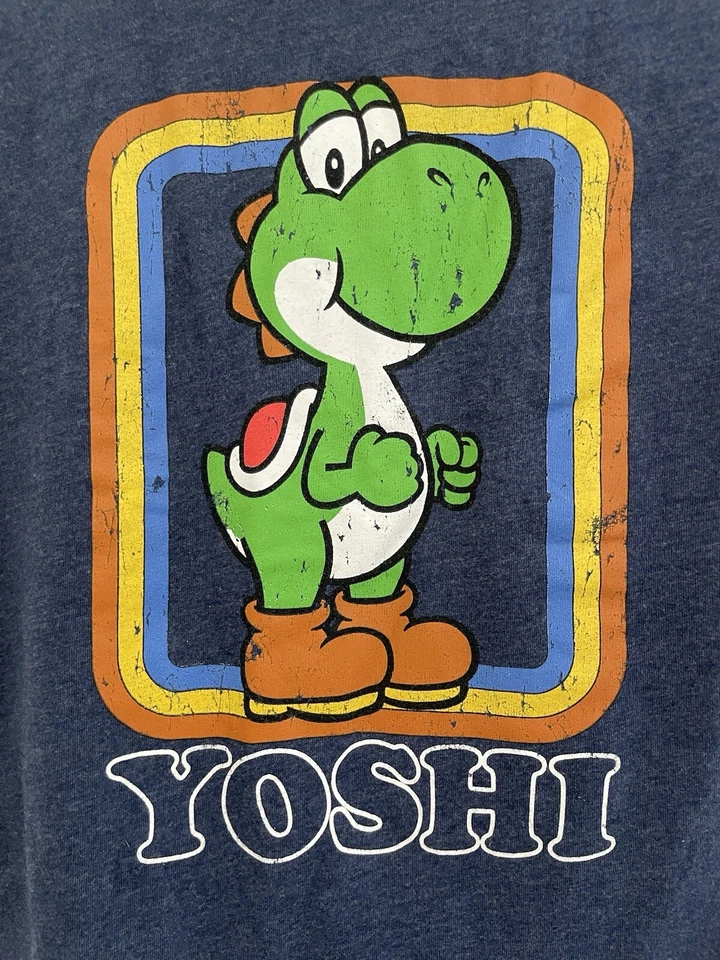 Camisa Sonoma Niños Super Mario Colorida Yoshi Timbre Manga Corta Azul Marino Talla 5 Foto 3 de 4