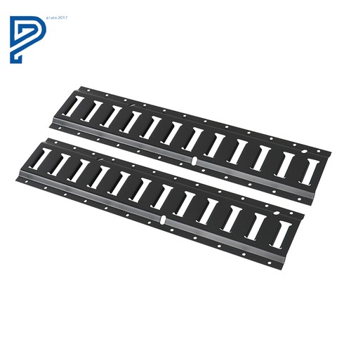 Coat Black E Track Tie Down Rail Kit 2' (2 Pack) For Garages Vans Trailers Steel - Picture 6 of 12