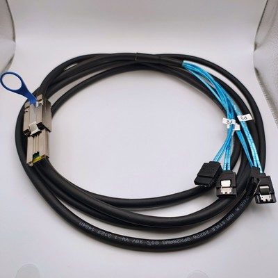 New SAS to SATA Cable SFF-8088 TO 4 SATA 7Pin Mini SAS 26P Data Cable 3meter