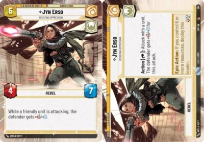 x3 Jyn Erso - Resisting Oppression - Hyperspace C Star Wars Spark of Rebellion M