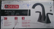 Delta Centerset 2-Handle Bathroom Faucet, Matte Black, 25899LFBL