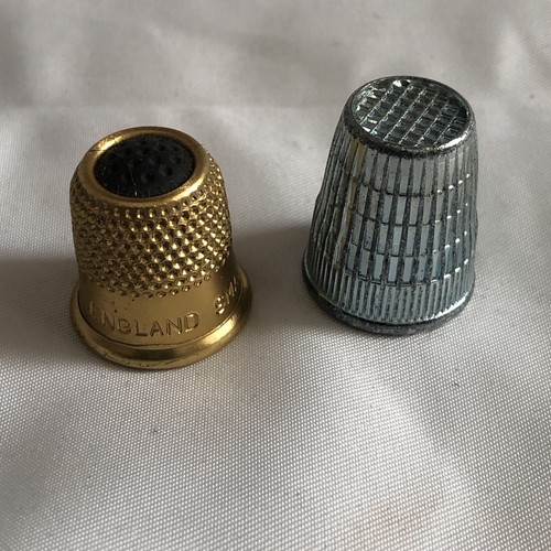 2 Vintage Thimbles. Small & 16mm