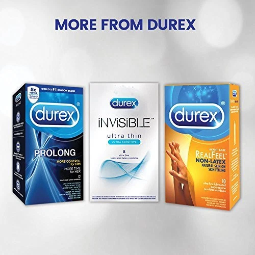 Condón Durex clásico más largo y ancho condones de látex natural, 3 unidades Foto 3 de 3