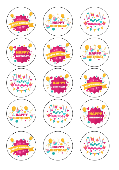 15 Mother's Day Purple Flowers Edible Wafer Paper Cupcake Toppers Cake PRE-CUT 15 Mother's Day Purple Flowers Edible Wafer Paper Cupcake Toppers Cake PRE-CUT