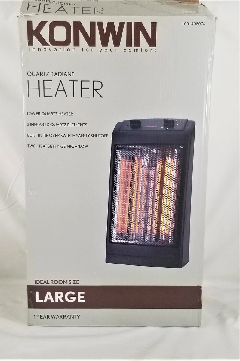 Konwin 1500 Watts Quartz Radiant Portable Heater Room Size LARGE Model  TQH05 NOS | eBay