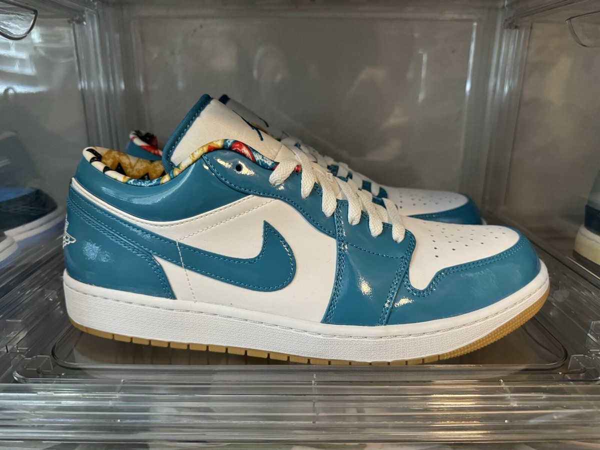 スニーカー Nike Air Jordan 1 Low 'Barcelona' (2021) AW 21 Nike Air Jordan 1 Low SE Barcelona Cyber Teal Men's Size 10