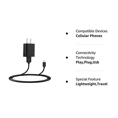 Dericam 5V 1A Micro USB Wall Charger, Android Charger Cable, 5 Volt 1000mA  AC to DC Power Adapter for Charging of Android Smartphone/Tablet and Home